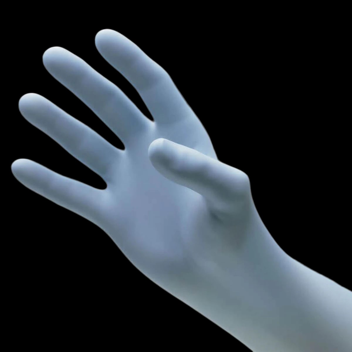 NitriDerm Ultra Blue Nitrile Exam Gloves, Powder Free, Latex Free, Non-Sterile, 2X-Large, Light Blue, 80/Box, 10 Boxes/Case