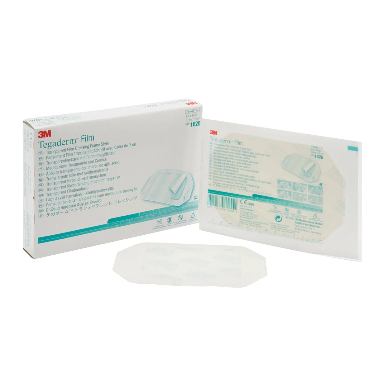 Tegaderm Film IV Transparent Dressing, 4x4-3/4", Sterile, Latex-Free