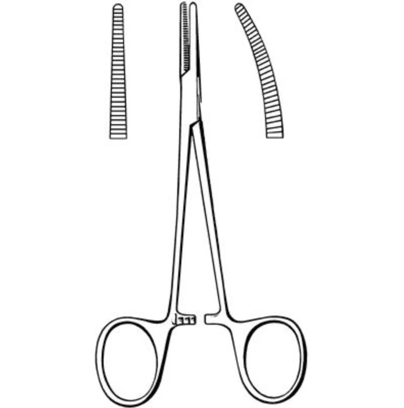 Merit Halsted Mosquito Hemostatic Forceps, Straight, 5", Stainless Steel, Each