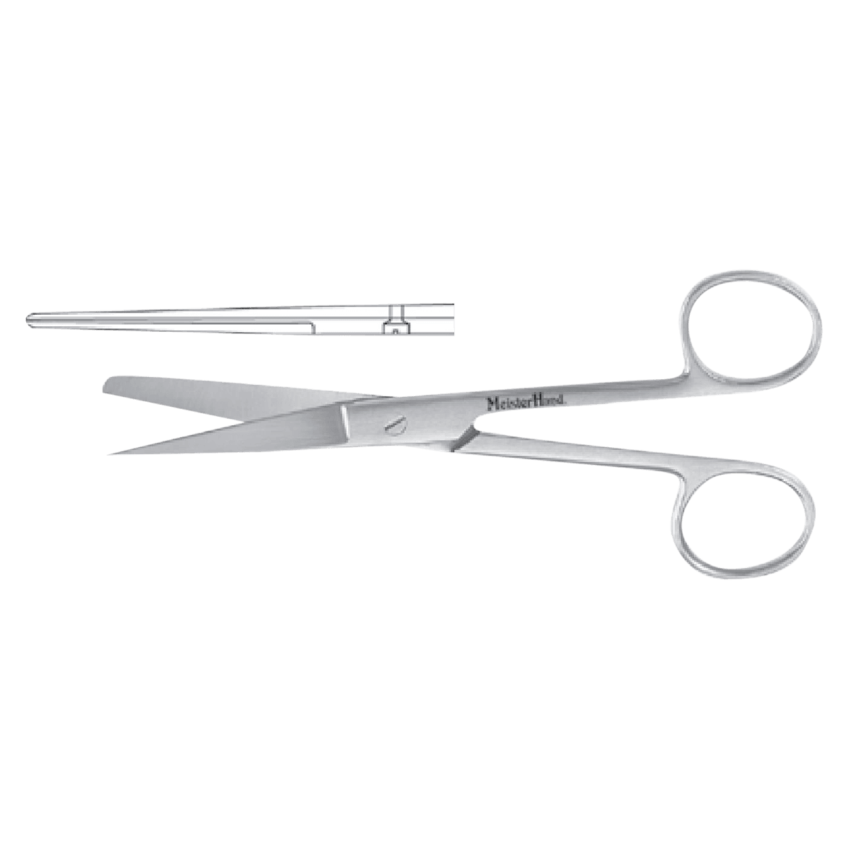 Miltex Meister-Hand OR Scissors, Straight, 6-1/2", Stainless Steel, S/B