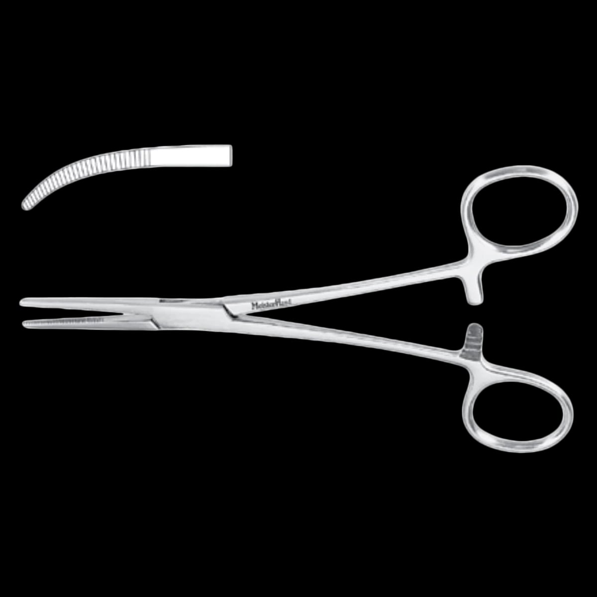 Miltex Meister-Hand Rankin Forceps, Curved, 6-1/4" Stainless Steel