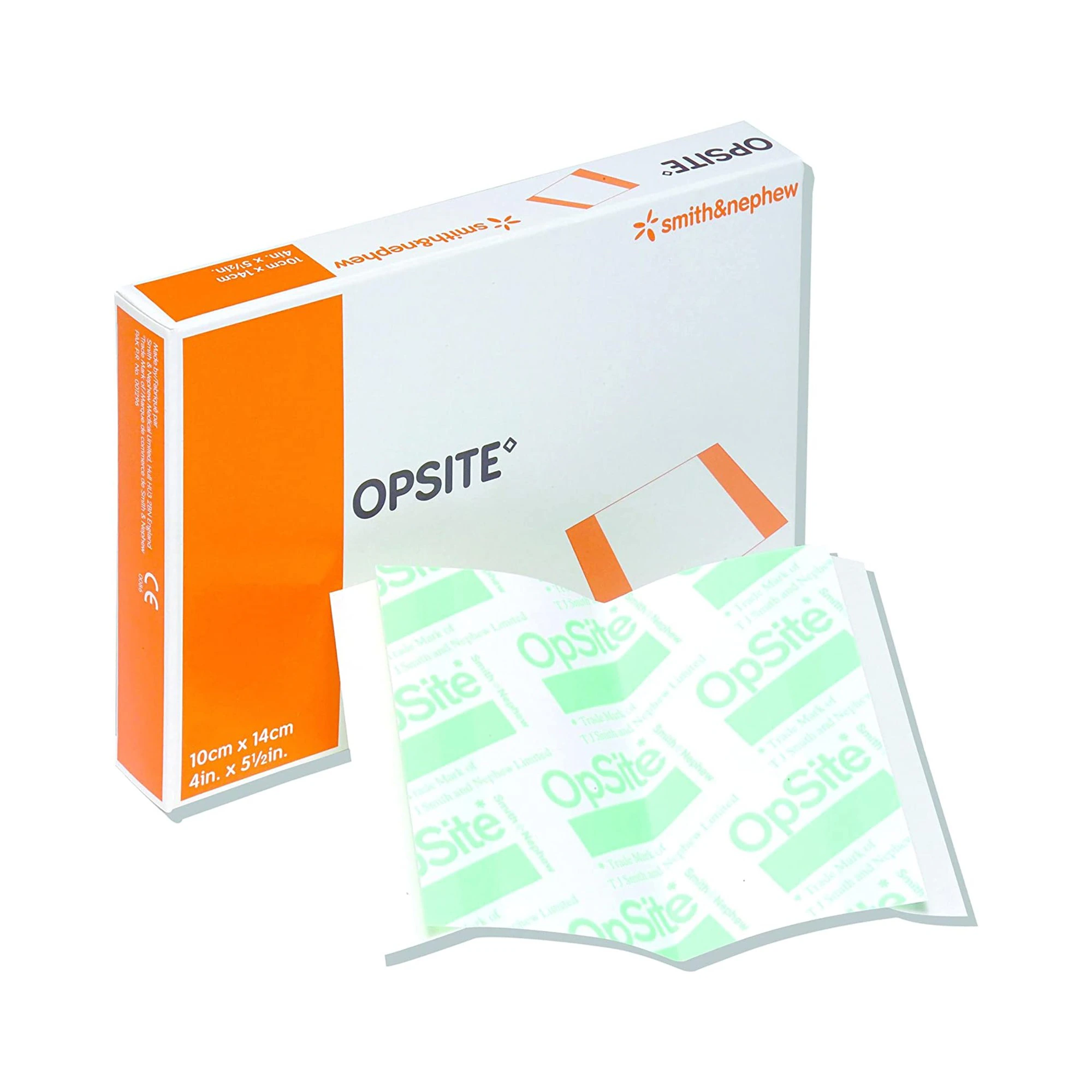 Opsite Transparent Film Dressing, 5-1/2" x 4", Sterile, Adhesive, Polyurethane (Smith & Nephew)