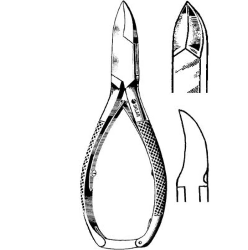 Sklar Instruments Nail Nipper, 5-1/2" (14 cm), 20mm Jaws, Stainless Steel, Reusable
