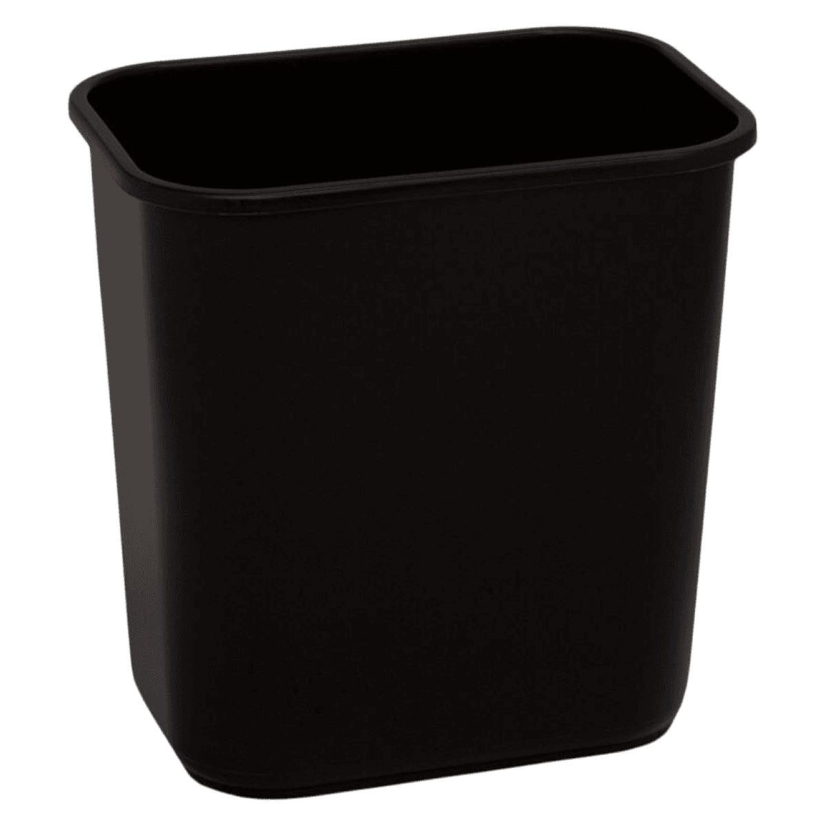 Highmark Wastebasket Trash, Polypropylene, 3.25 Gallon, Black, 12.25" x 8.5" x 12"