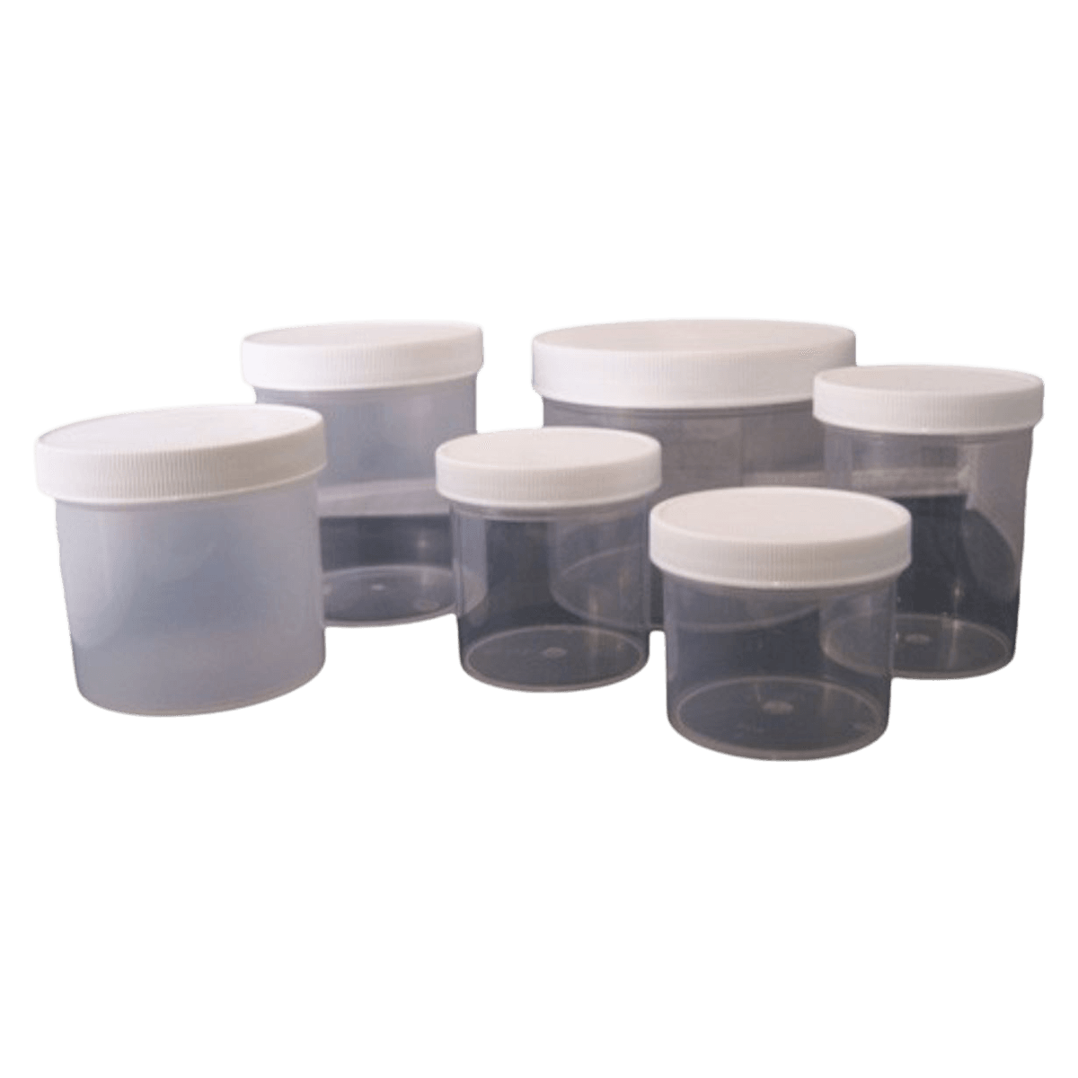 Azer Scientific Pathology Specimen Container, 32 oz, Polypropylene, Non-Sterile, Non-Graduated, Attached Screw Cap, Clear, 12/Case