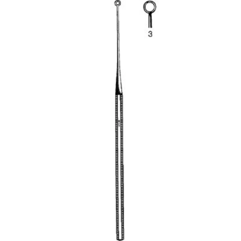 Sklar Buck Ear Curette #3, Blunt, Stainless Steel