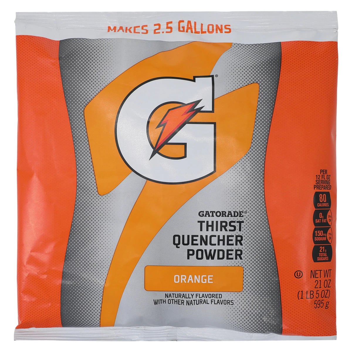Gatorade Thirst Quencher Powder, Orange, 2.5 Gallon Mix Packets, 32/Case