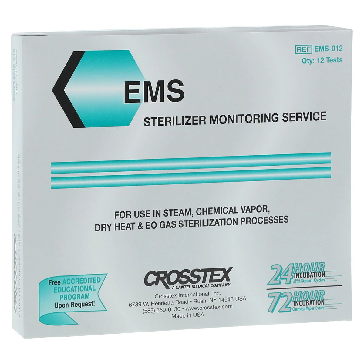SPS Medical Economy Mail-In Biological Indicator System, 12 Tests/Box, EMS-012