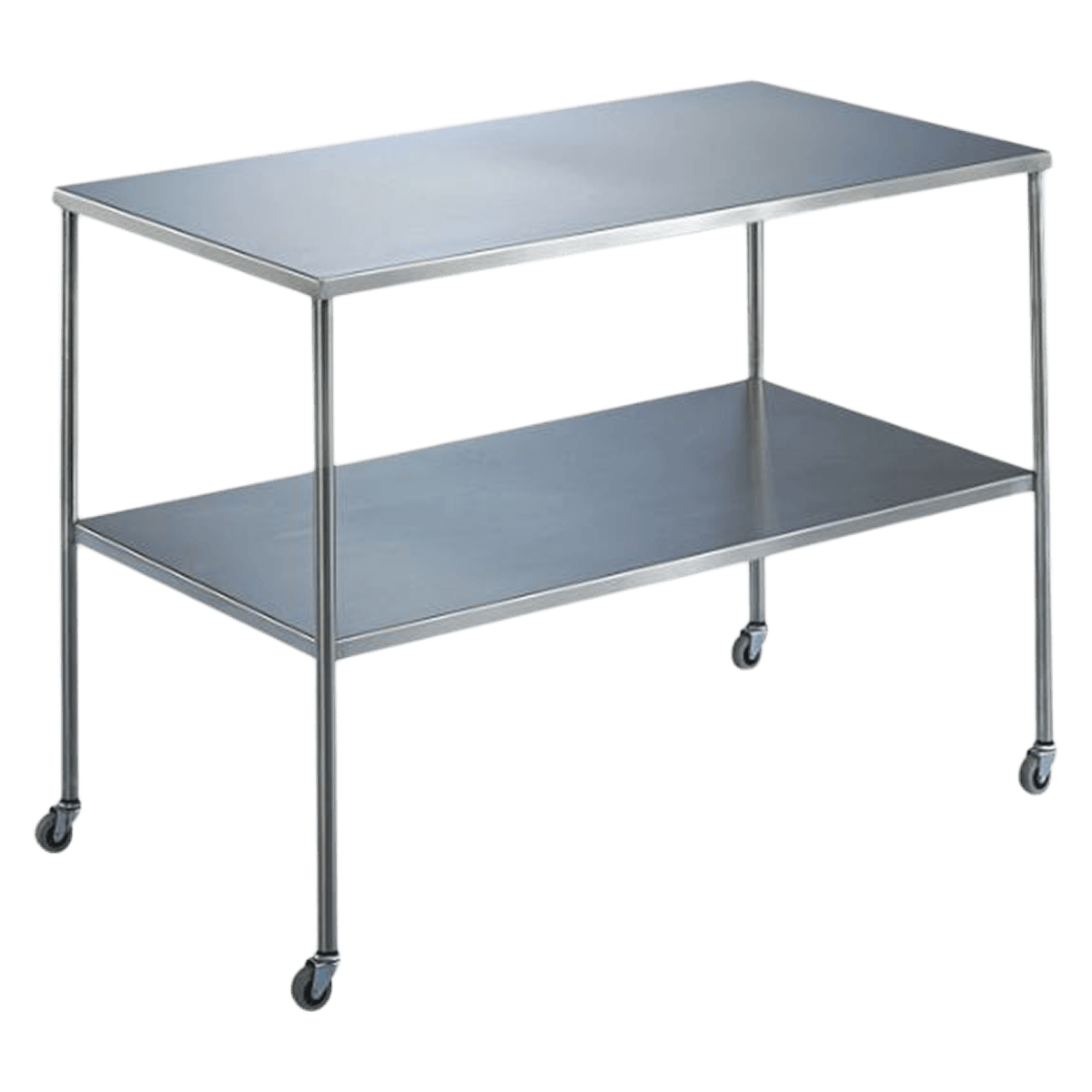 Blickman Howard Instrument Table, 48" x 20" x 34", 300 lb Capacity, 3" Casters