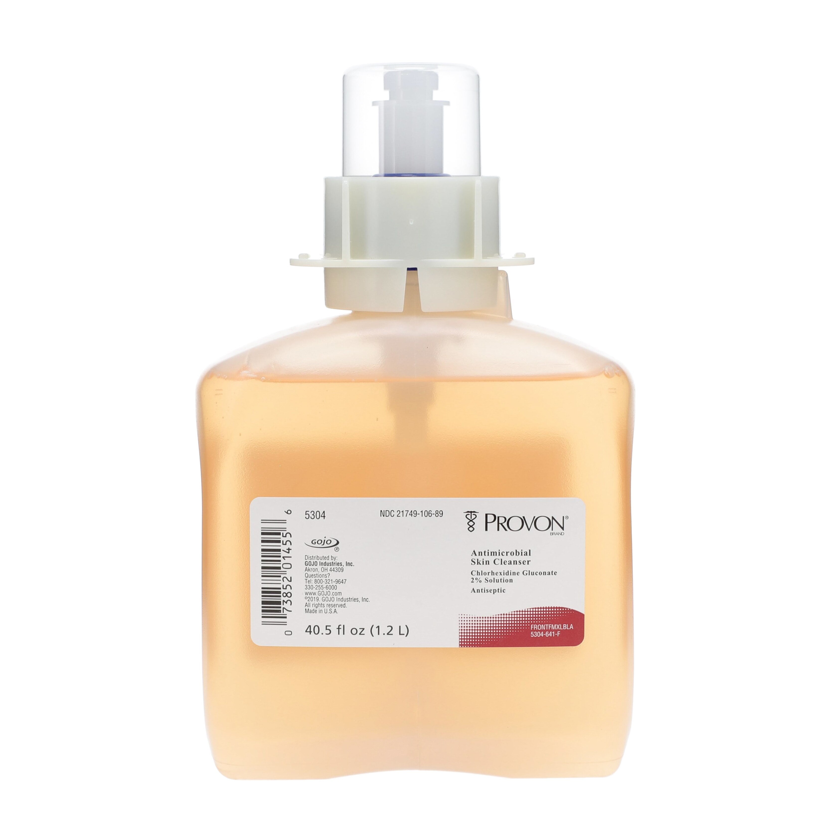 Provon CHG Foam Soap Cleanser, 2% Chlorhexidine Gluconate, 1200 mL Refill, Gentle Fragrance, 3/Case
