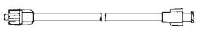 ICU Medical Pressure Monitoring Line Tubing, 30" Male/Female Luer Lock, 25/Case