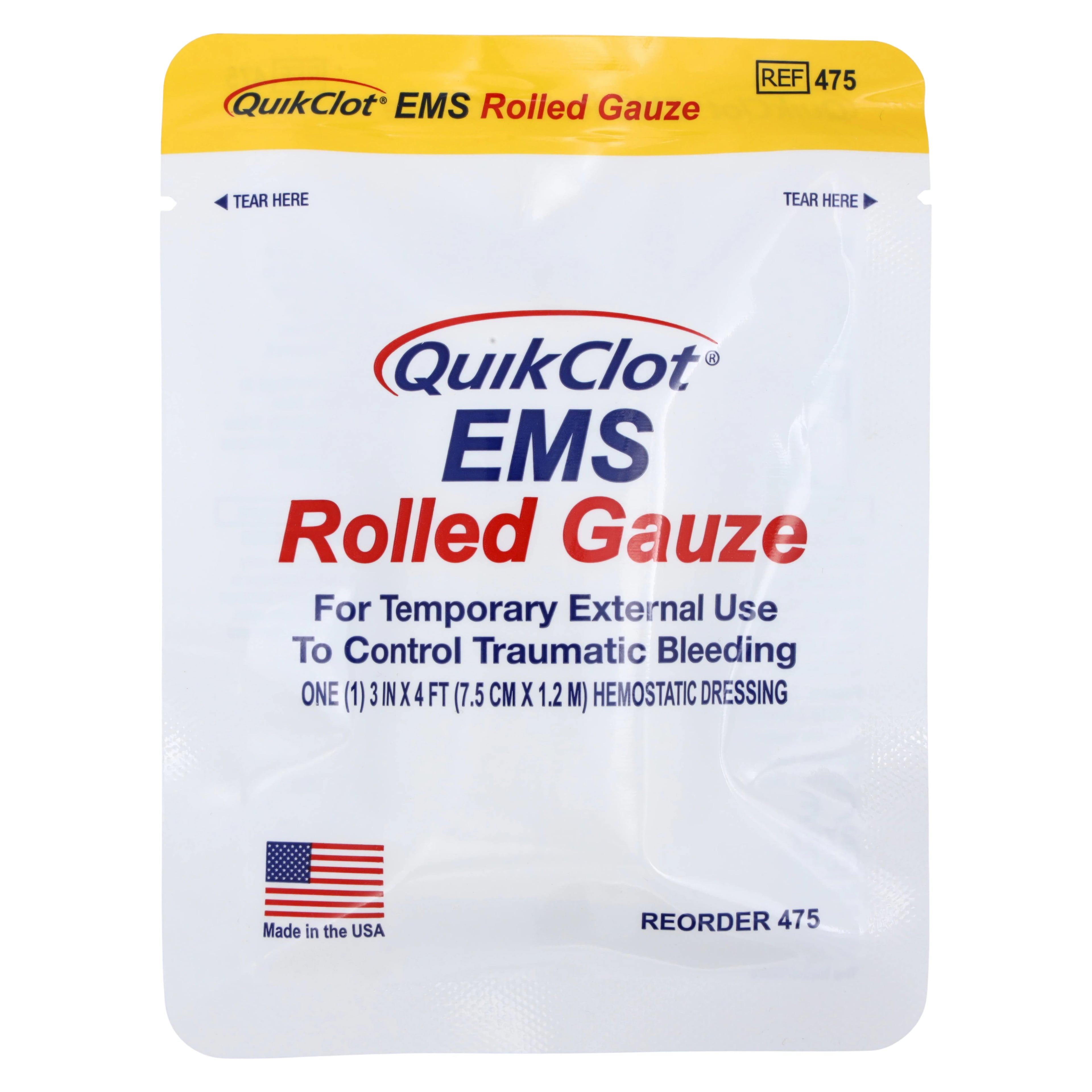 QuikClot EMS Hemostatic Gauze Roll, 3" x 4 yd, Teleflex Medical