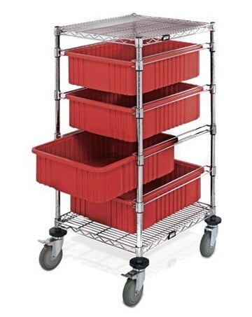 Marketlab Divider Box, 4-Shelf for Cart