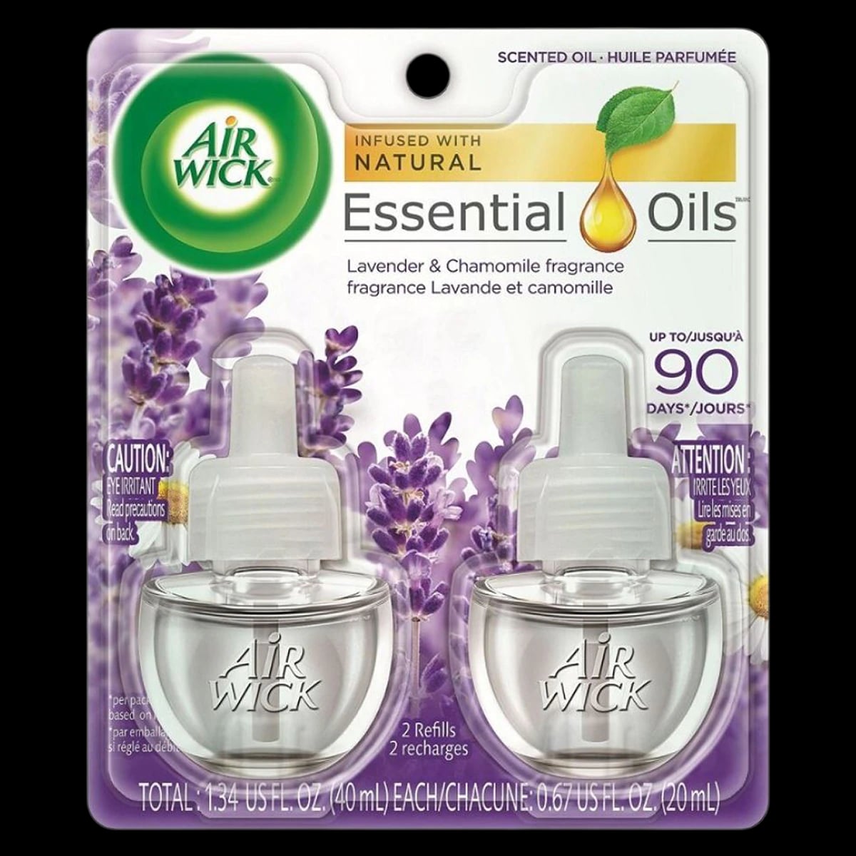 Air Wick Scented Oil Warmer Refills, Lavender & Chamomile, 0.67 oz Each, 2/Package