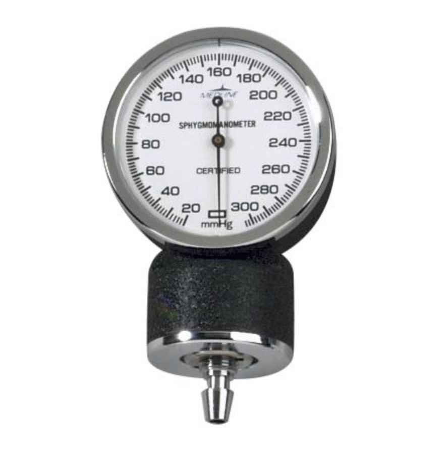 Medline Gauge Only Aneroid Handheld, Black, Dial Display, Latex-Free