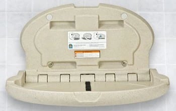 Koala Kare Products Baby Changing Station, Polyethylene, Sandstone, 34" x 21", Each