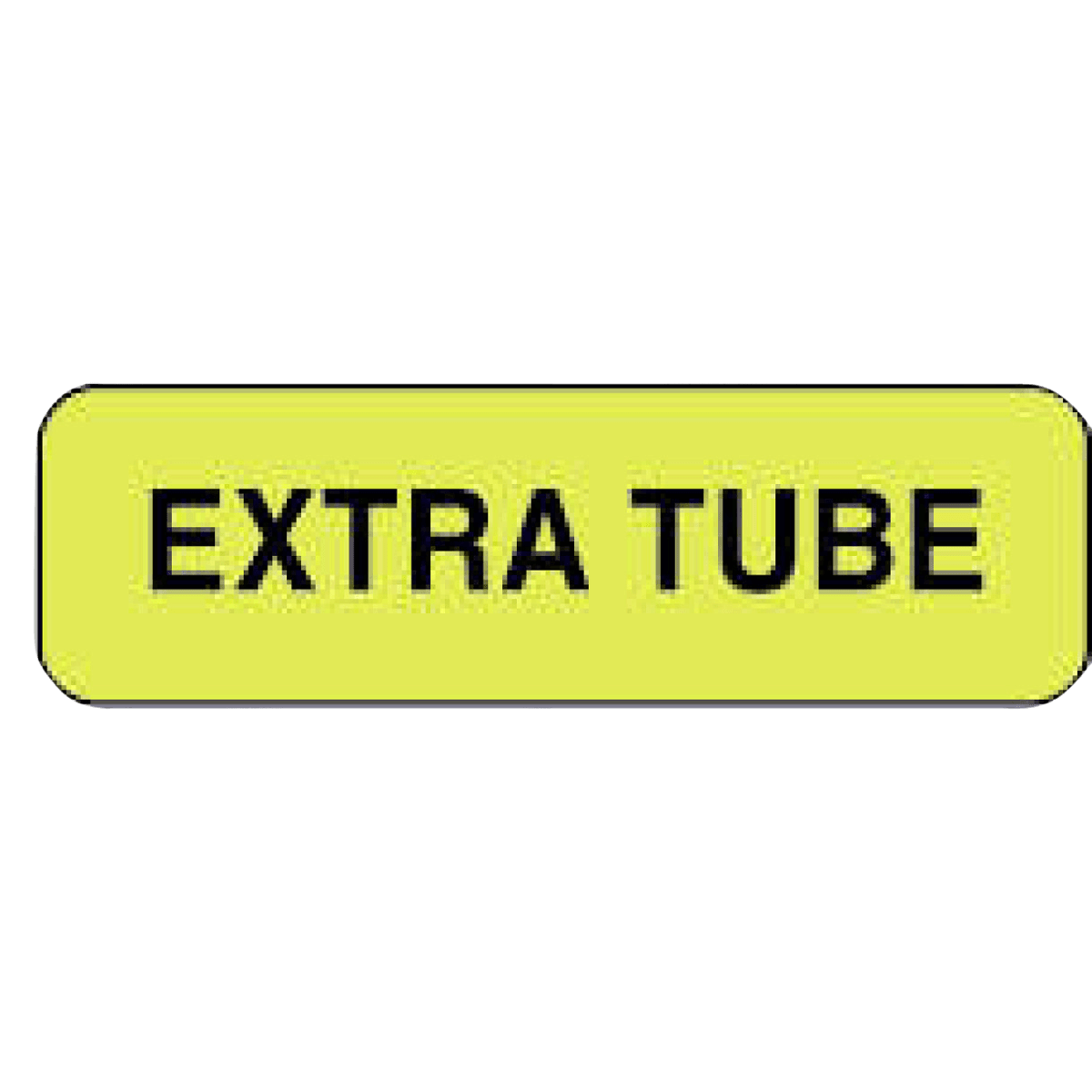 Precision Dynamics Label Extra Tube, 1-1/4" x 3/8", Fluorescent Yellow, 1000/Roll