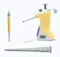 Celltreat Ovation Quick-Set Adjustable Volume Pipette, 1-10 µL, 0.01 µL Increments, Single Channel, Orange