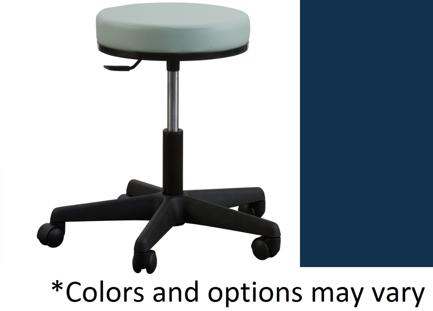 Oakworks Sapphire Pneumatic Exam Stool, 5-Leg Base, 18-23" Height, 300 lb Capacity