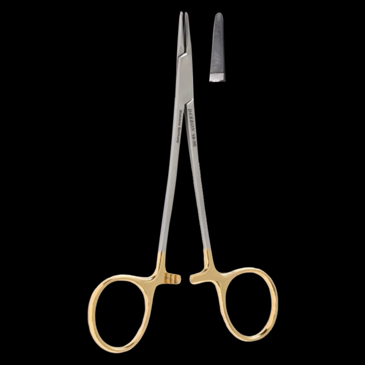 Webster Needle Holder, Serrated Jaw, 4-3/4" (12 cm), Tungsten Carbide, Each