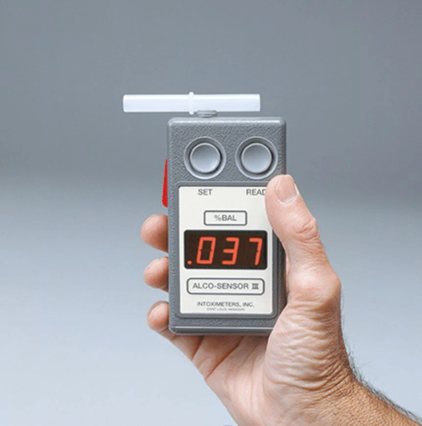 Alco-Sensor III Alcohol Breathalyzer with Mini Alcohol Gas Can, Accurate to ±0.005 BAC, Each