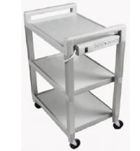 Ideal Medical Poly Utility Cart with Power Strip, 1 Drawer