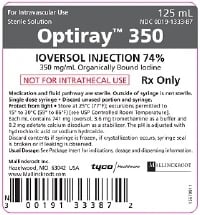 Optiray 350 (Ioversol 74%) Power Injector Syringe, 125 mL, 20/Package