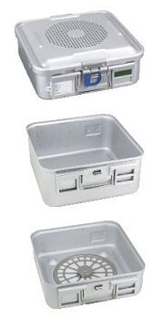 Miltex-Integra Instrument Sterilizing Tray, 1/2 Size, Stainless Steel, Solid