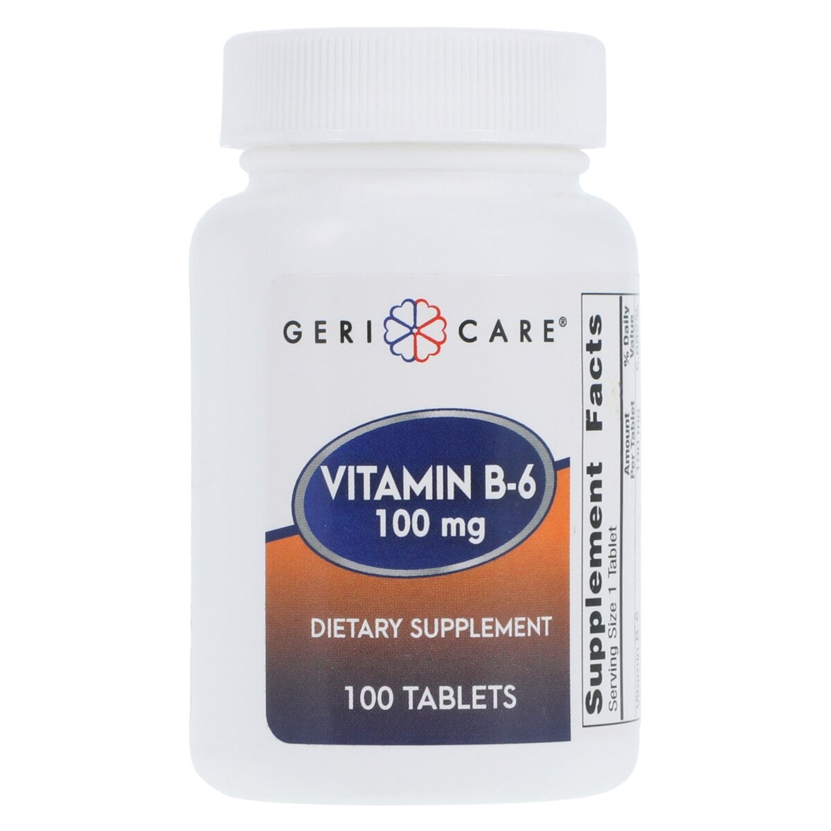 Geri-Care Vitamin B6 Tablets, 100mg, 100/Bottle