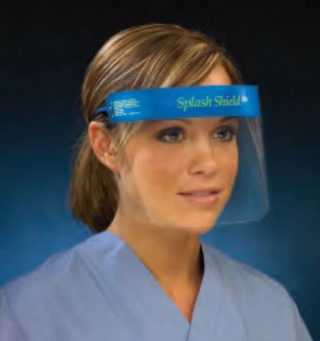 Splash Shield Lite Protective Face Splash Shield, Short, Clear, 200/Case