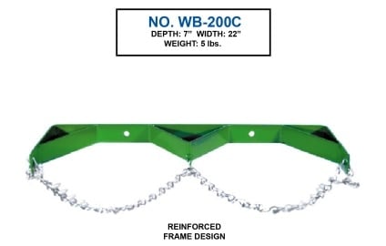 Anthony Welded Products Wall Bracket, Double Cylinder, Green with Chain Reinforcement