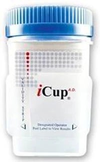 iCup AD Drug Screen Test Kit, 10 Panel with Validity Testing, Moderately Complex, 25/Box