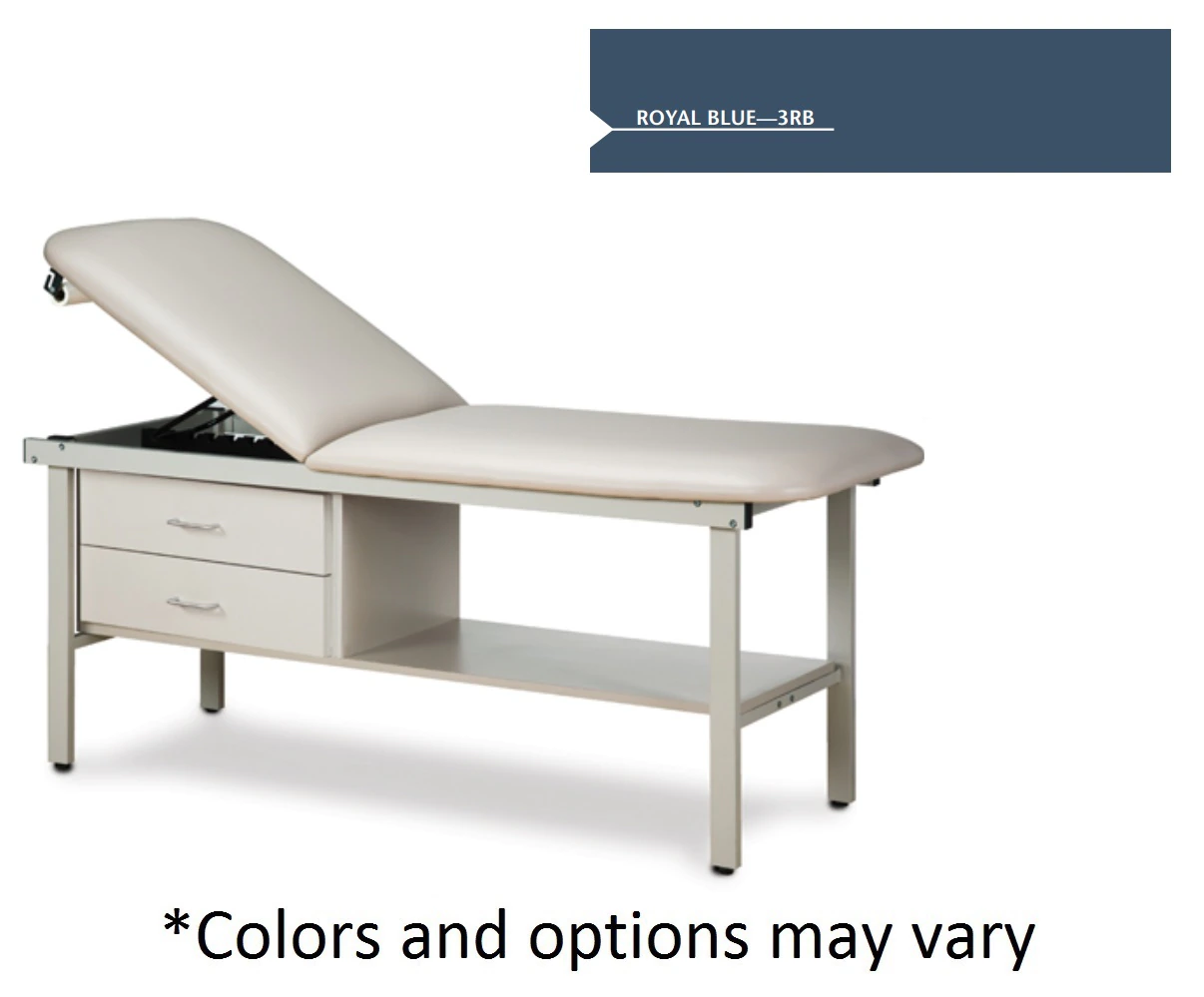 Clinton Industries ETA Alpha Treatment Table, 27"W with 2 Drawers, Royal Blue, 450 lb Capacity