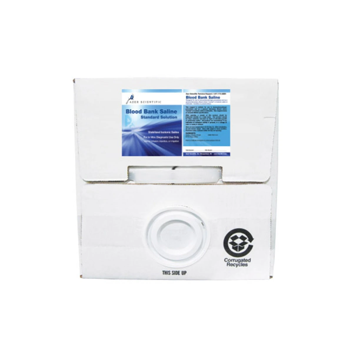Azer Scientific Blood Bank Saline Reagent, pH 6.5-7.0, 1 Gallon, 4/Case