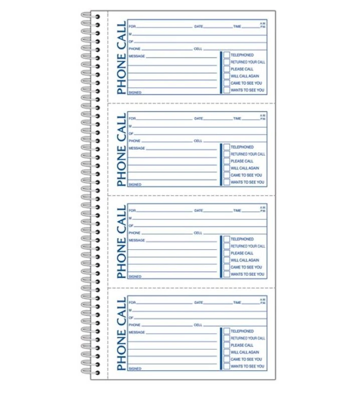 Adams Spiral Bound Phone Message Book, 400 Messages, 01KT0J077C0SGQ5EMGWRXKX6YN