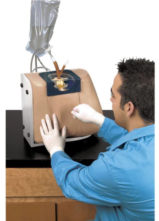 Life/form Spinal Injection Simulator with Fluid Supply Bag, Connectors, Hard Carry Case, and Teaching Guide