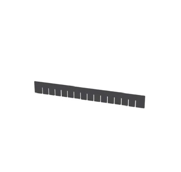 Akro-Mils Divider Bin Plastic Long Black, 6/Pack