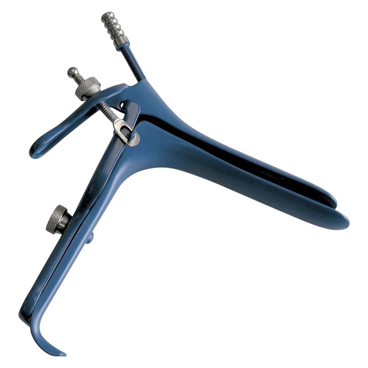 Pederson Vaginal Speculum, Stainless Steel with Insulated Blue Coating, Each