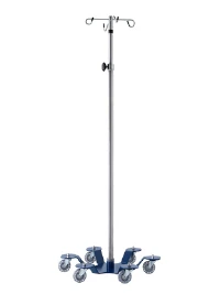 Blickman Industries IV Stand, 6-Leg, 4-Hook, Heavy Duty