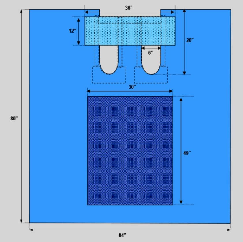 Welmed Inc Sterile Surgical CV Drape, Bilateral, Fenestrated, 84" x 8"