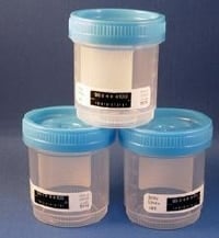 Andwin Scientific Specimen Container with Temperature Strip, 90 mL, Plastic, 100/Case