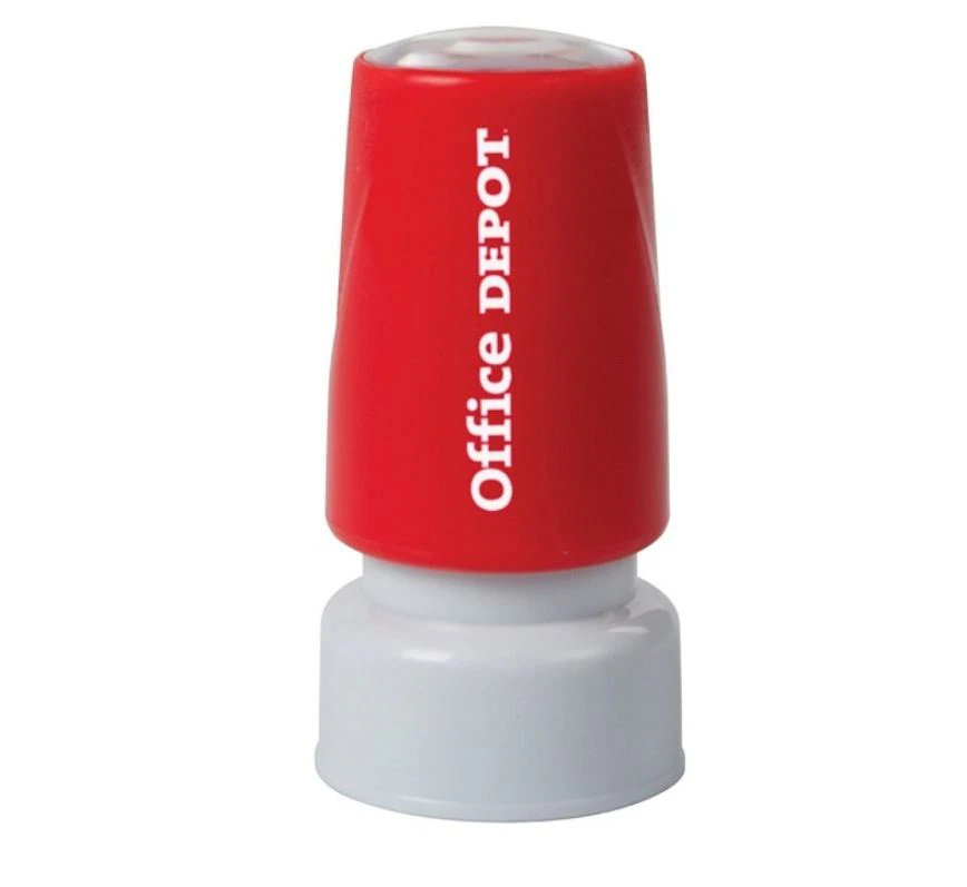 Office Depot Brand Pre-Inked Message Stamp, Star, Red