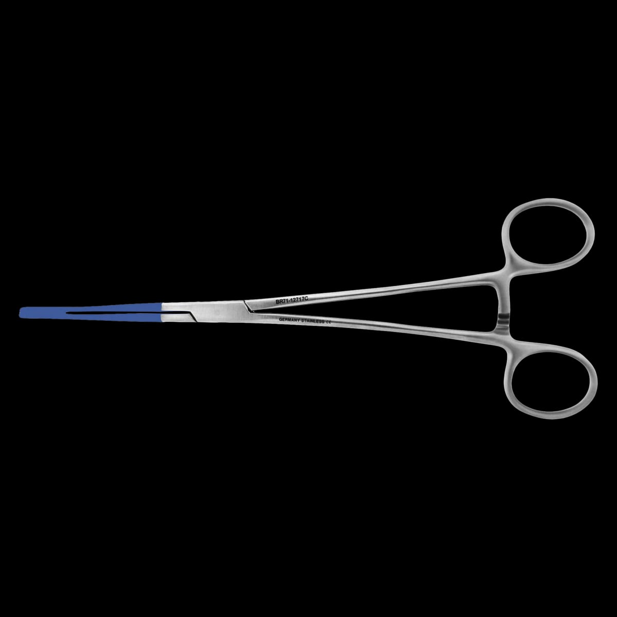 Foerster Blue Coated Forceps, Straight, Serrated, Each