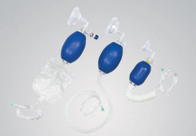 SunMed AirLife Bag Resuscitator, Pediatric, Disposable, with Mask, 6/Case