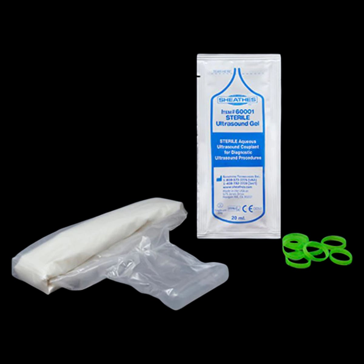 Sheathing Technologies Ultrasound Probe Cover Kit, Sterile, Lubricated with Gel, 6 in x 96 in, 30/Case