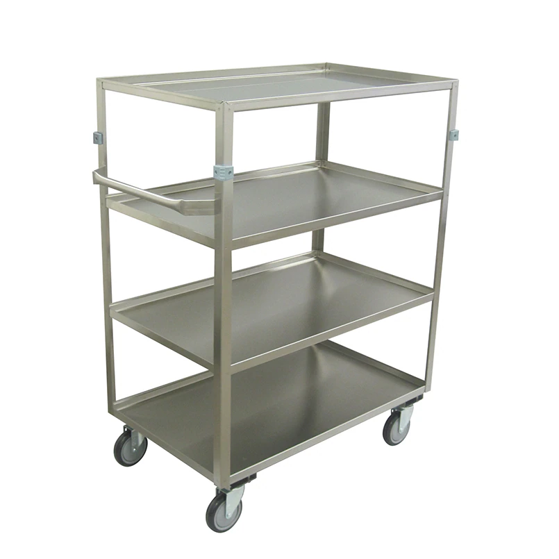Health Care Logistics Mobile Utility Cart, Stainless Steel, 36"L x 22"W x 48"H, with Casters