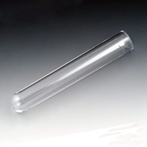Globe Scientific Polystyrene Test Tube, 12mL, 16x100mm, Rimless, Round Bottom, Non-Sterile, Disposable, 2000/Case