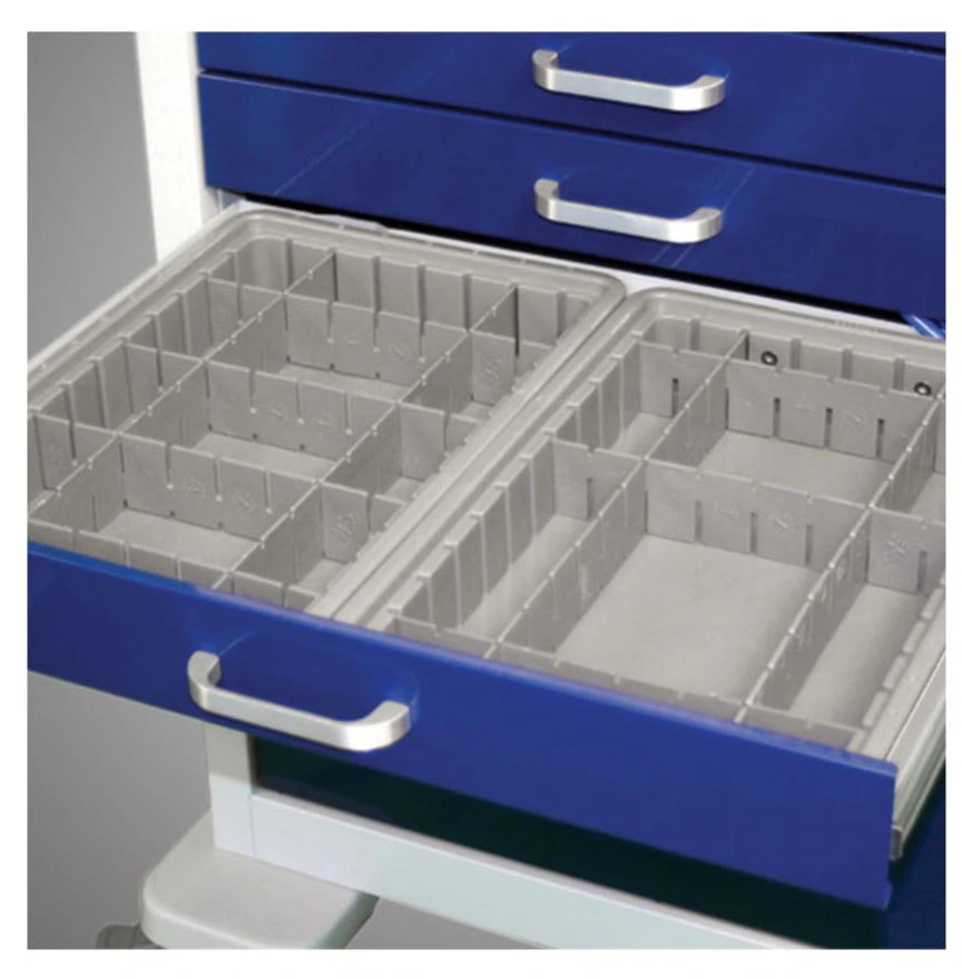 Waterloo Healthcare Tray with Dividers for Cart, 2.5"