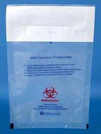 Therapak Specimen Transport Bag, 2-Pocket, 7x11", 95kPa Compliant, 100/Case