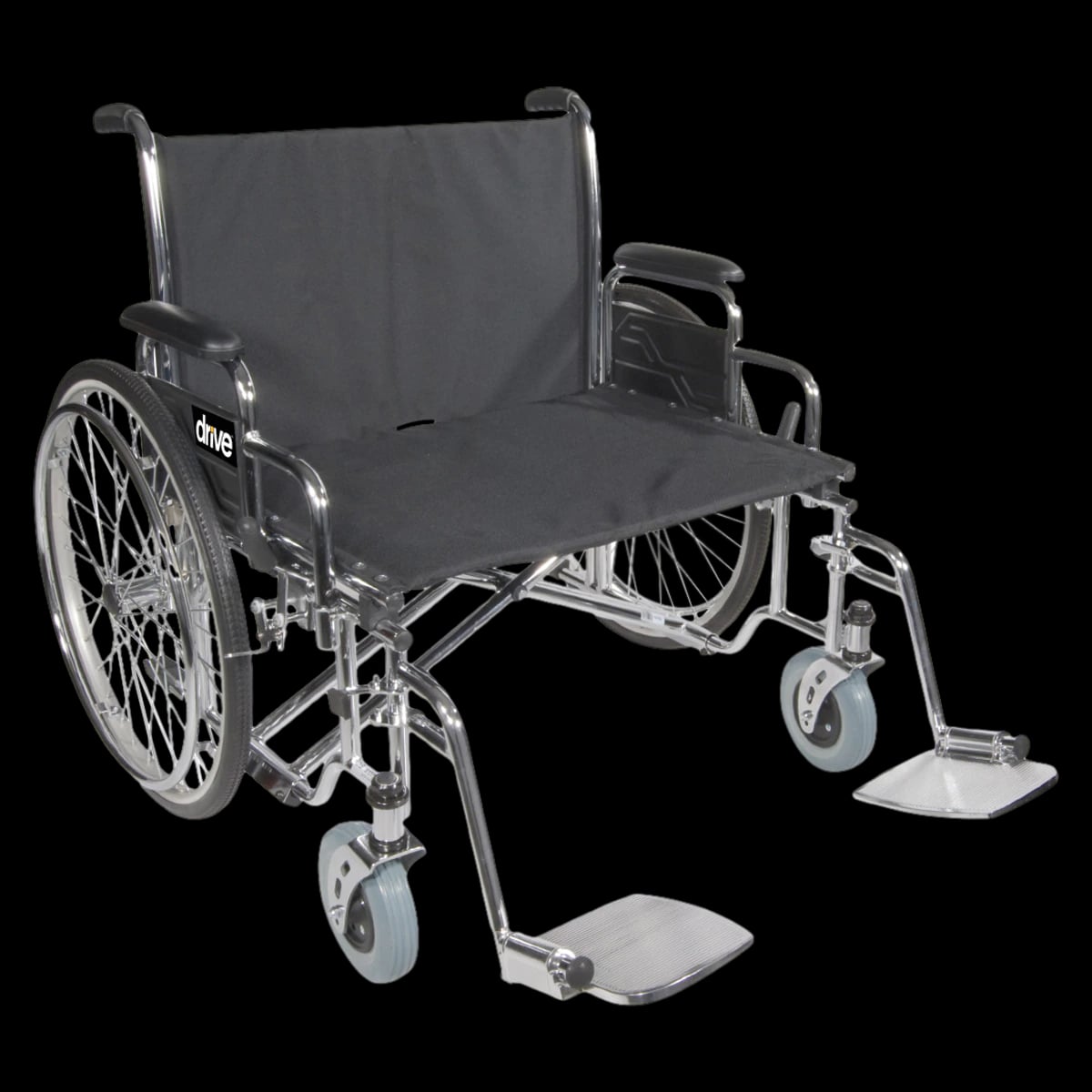 Drive Medical Sentra EC Transport Wheelchair, Heavy Duty, 700 lb Capacity, 26" Wheel